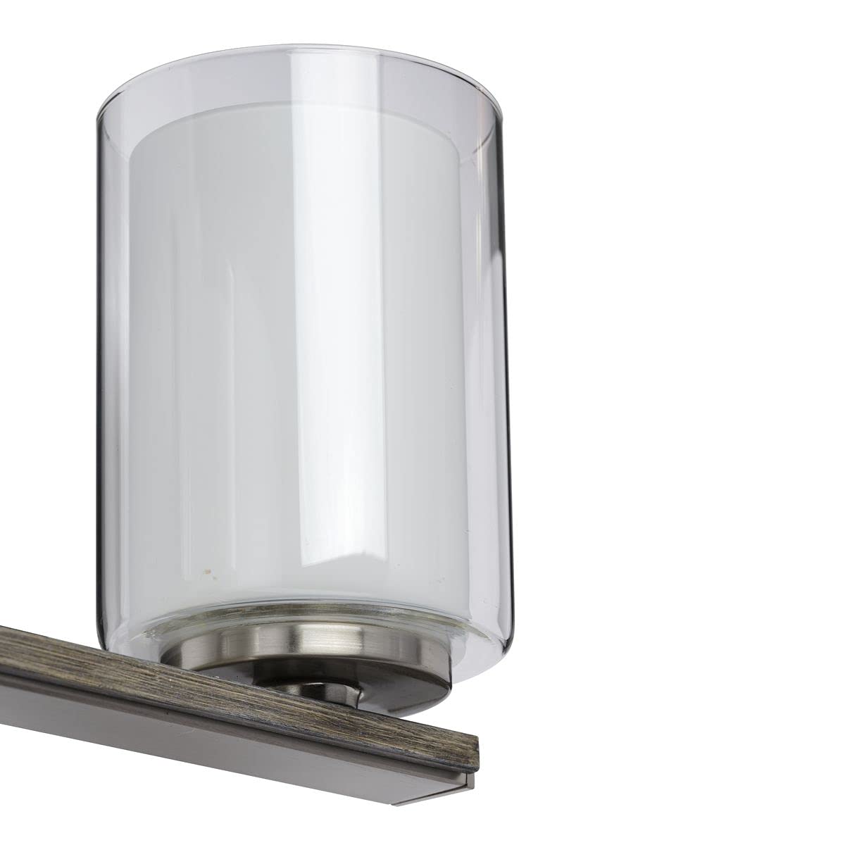 Progress Lighting Mast Collection 4-Light Clear Glass Coastal Bath Vanity Light Fixture in Brushed Nickel - Perfect for Bathroom, Powder Room, and Coastal Home Decor