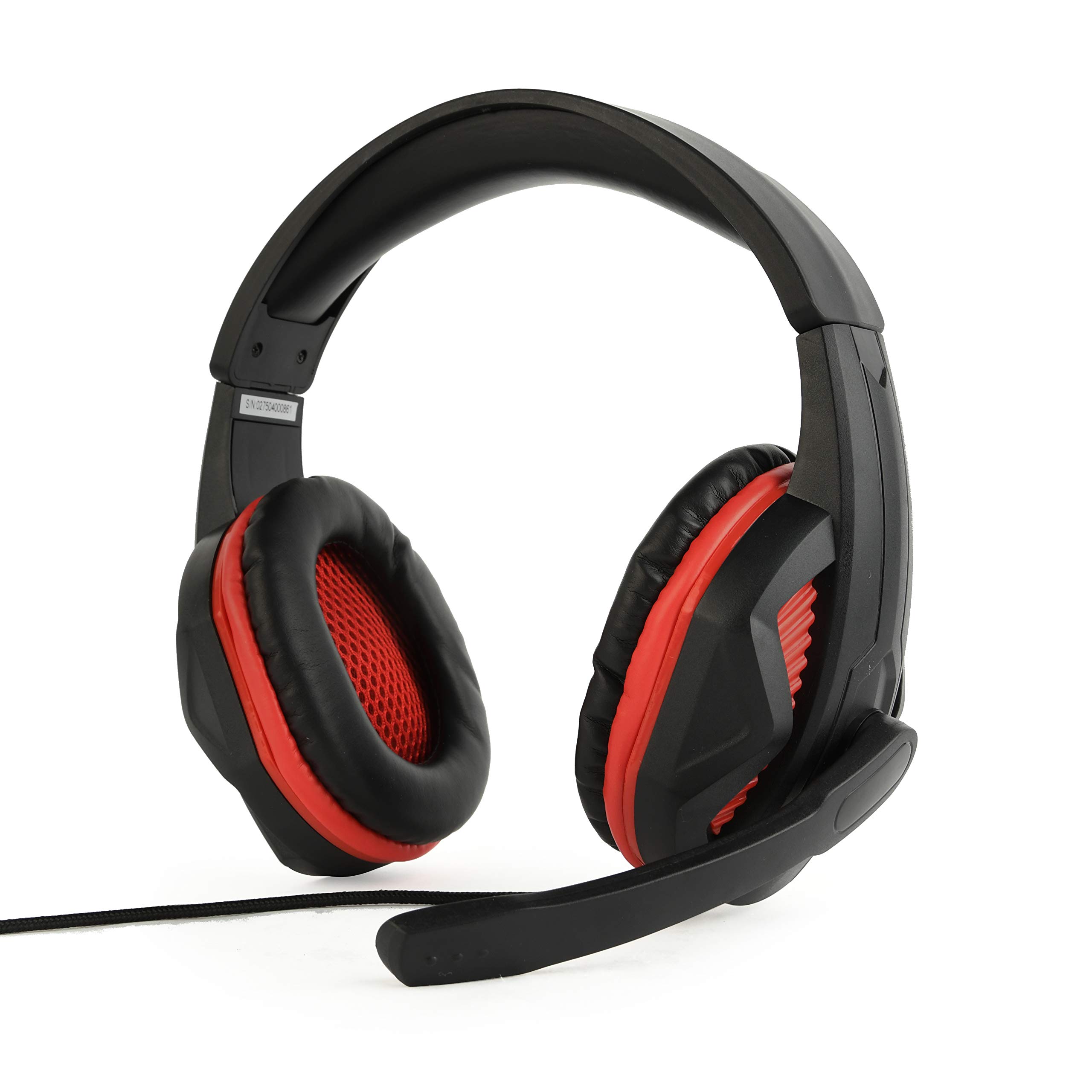 GEMBIRD GHS-03 Professional Gaming Headset with Noise Cancellation - Wired Over-Ear Headphones for PC, PS4, Xbox - Perfect for Esports, Streaming & Online Gaming Sessions