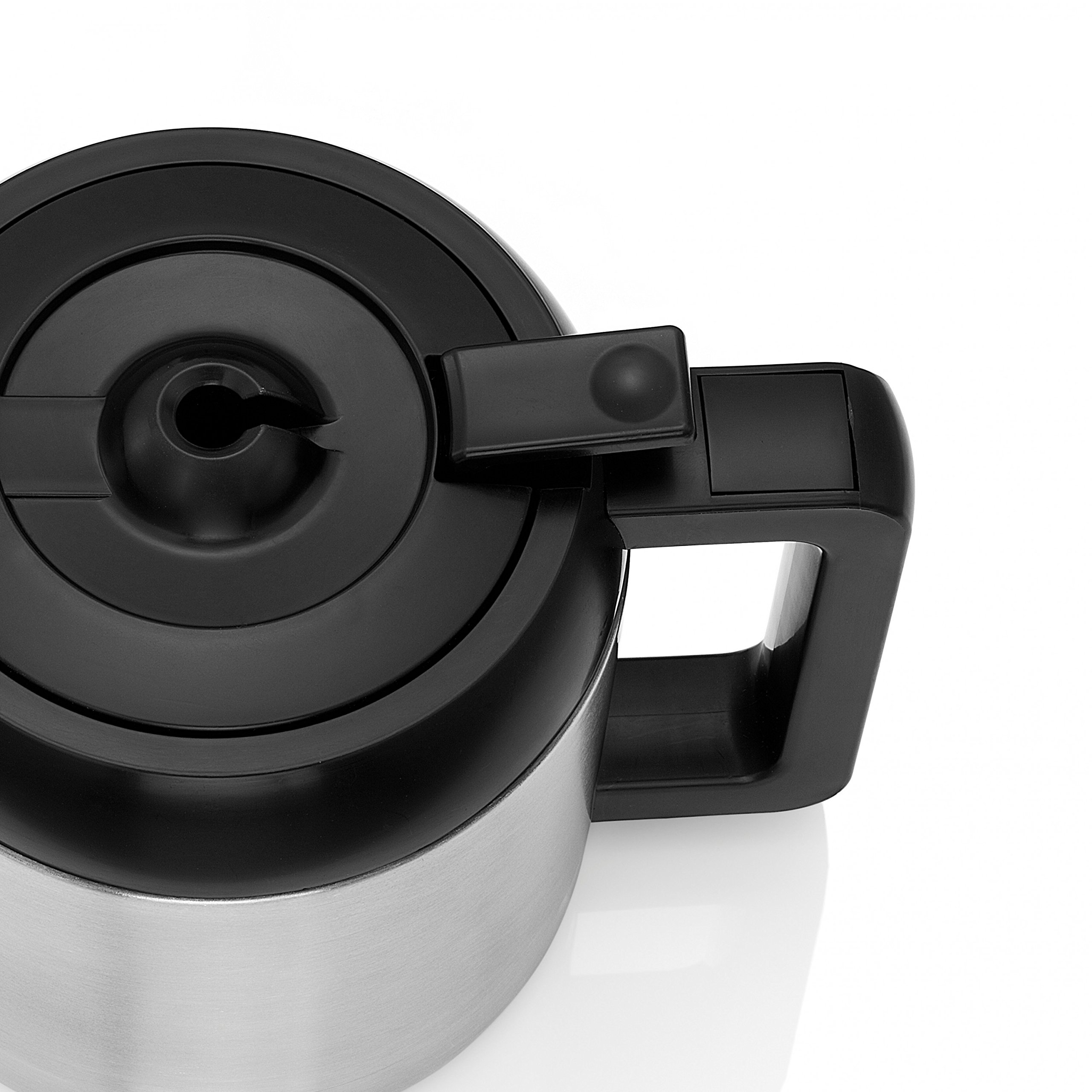 WMF Aroma Thermo Stelio Coffee Maker - 1L Black Stainless Steel for Home & Office