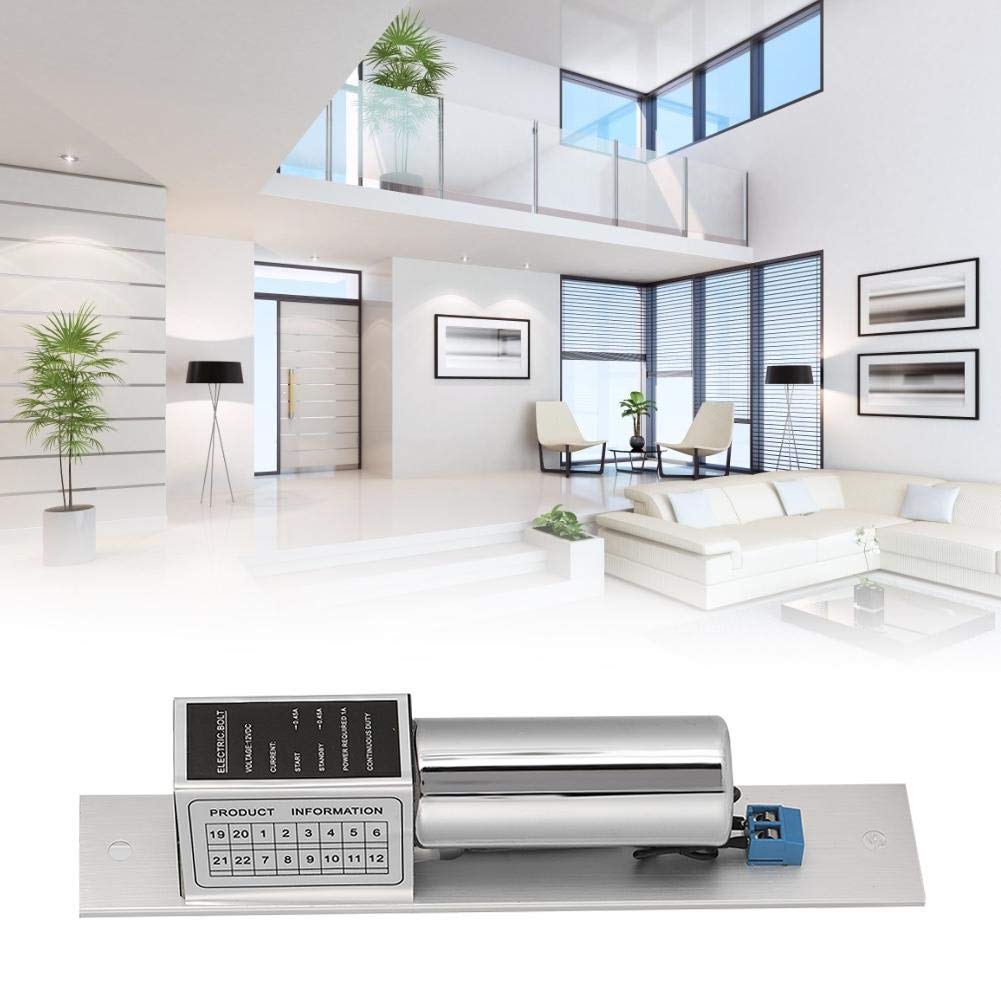 12V Electric Bolt Lock - 2-Wire Security Door Lock for Glass, Wood & Metal Doors | Access Control System | Ideal for Homes, Offices & Commercial Buildings