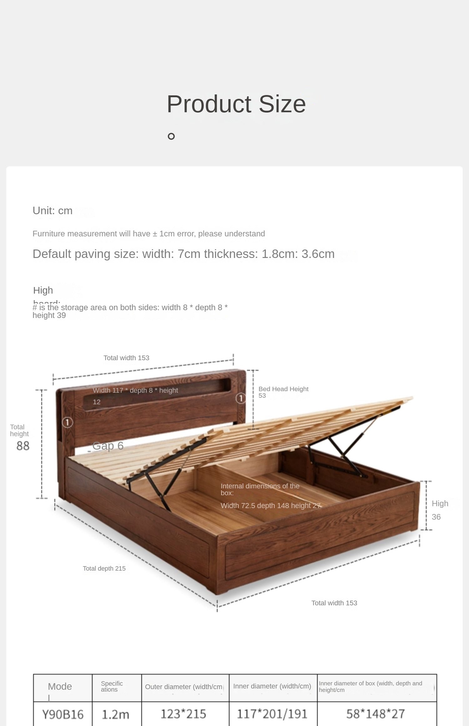 Solid Oak Wood Glow in The Dark Storage Box for Bedroom - Under Bed Organizer with Luminous Lid for Nighttime Visibility & Easy Access
