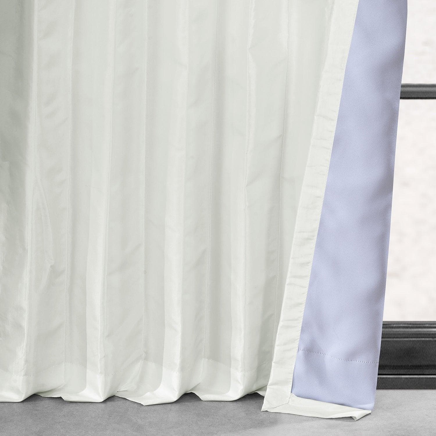 Blackout Curtains for Bedroom - Eggshell Faux Silk Taffeta Window Drapes, Thermal Insulated Room Darkening Curtain Panels for Living Room & Nursery (54x84 Inches)