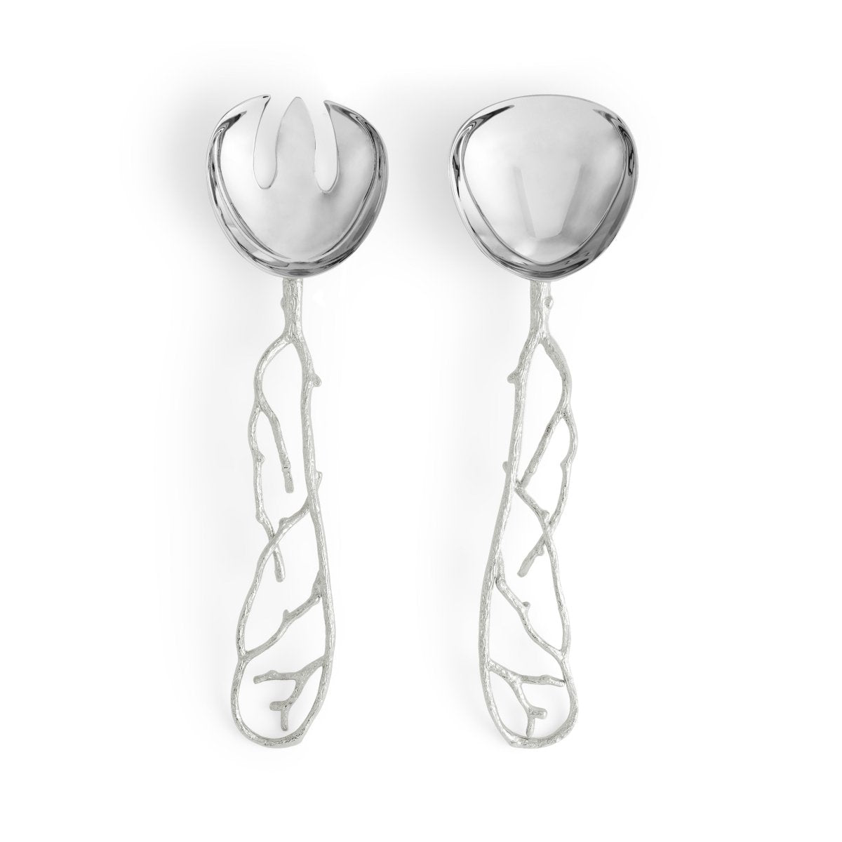 Premium Pomegranate Silver Serving Set - Elegant 3-Piece Dessert Utensils for Cake, Pastry & Cheese - Perfect for Dinner Parties, Weddings & Holiday Entertaining