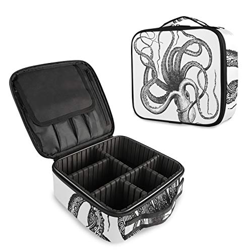 Large Octopus Kraken Tentacles Makeup Bag for Women - Waterproof Train Toiletry Storage Case, Portable Zipper Pouch for Cosmetics, Coins & Travel Essentials | Perfect for Travel, Gym, Beach & Daily Organization