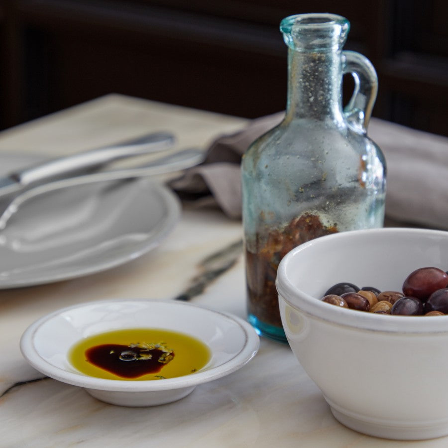 Costa Nova Friso White Porcelain Fruit Bowl - Elegant Serving Bowl for Fresh Fruits, Snacks, and Salads - Perfect for Kitchen, Dining Table, and Party Decor