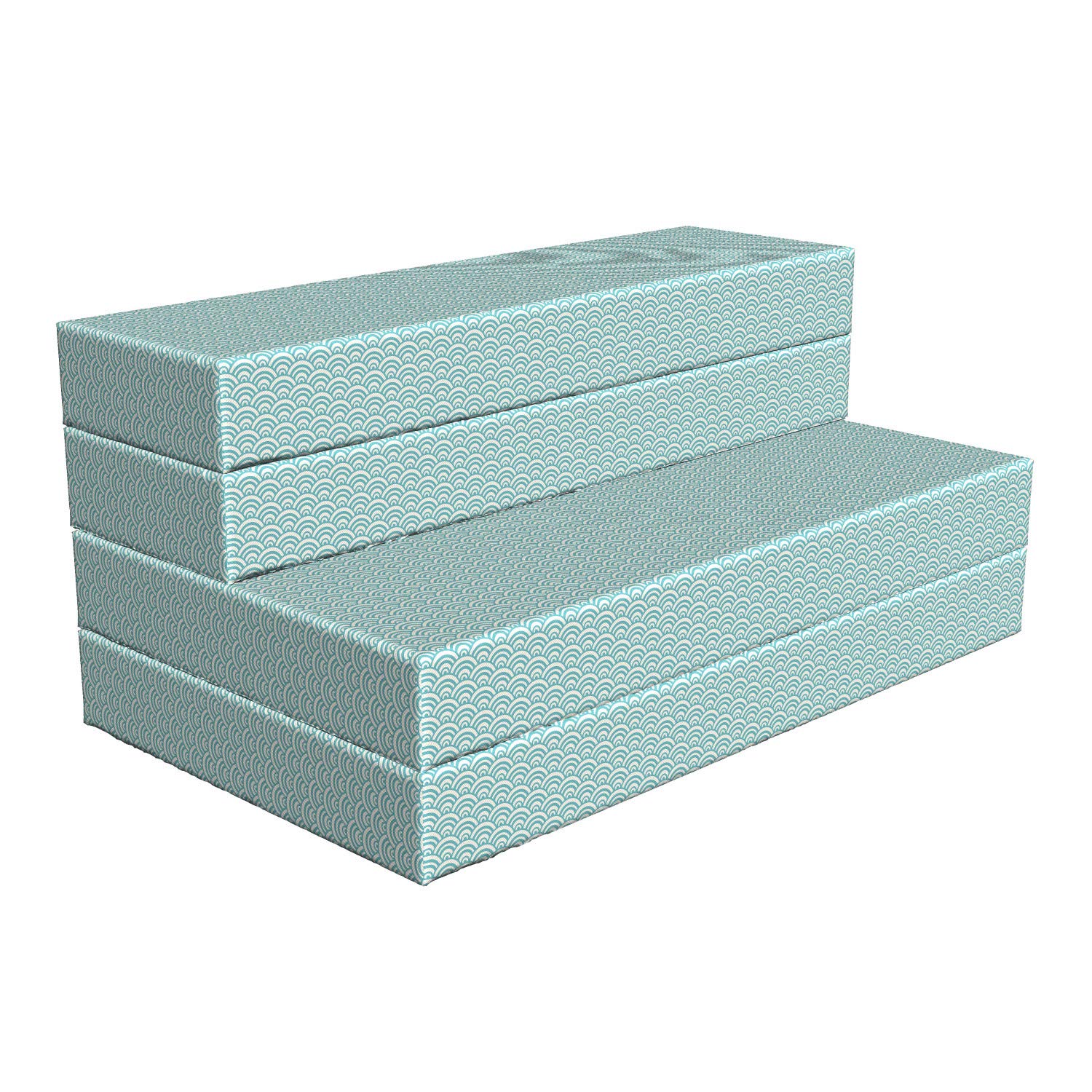 Ambesonne Aqua Foldable Mattress - Water Wave Design, 78.7