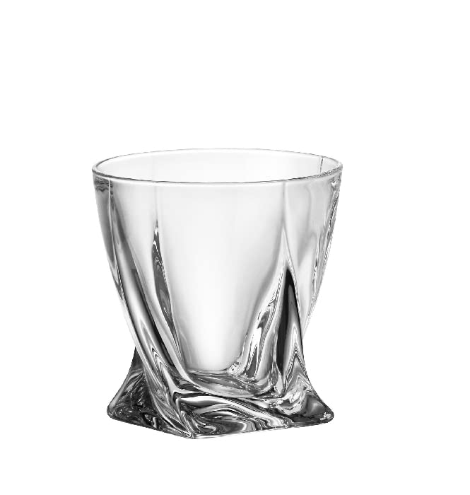 Premium 97524 Crystalline Double Old Fashioned Tumbler Glasses - Set of 2 | Elegant Whiskey & Cocktail Drinking Glasses for Home Bar, Parties & Gifts