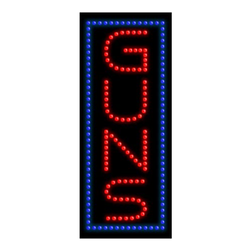 Gun LED Dot Sign #21566 - High Visibility Safety Warning for Shooting Ranges & Gun Stores | Perfect for Indoor/Outdoor Range Marking
