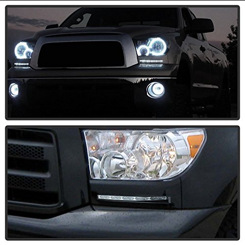 Tundra LED Daytime Running Lights - XSP-X Model Style with Silver Bezel | DRL Lights for Improved Visibility & Safety | Perfect for Off-Roading, Daily Commuting & Night Driving
