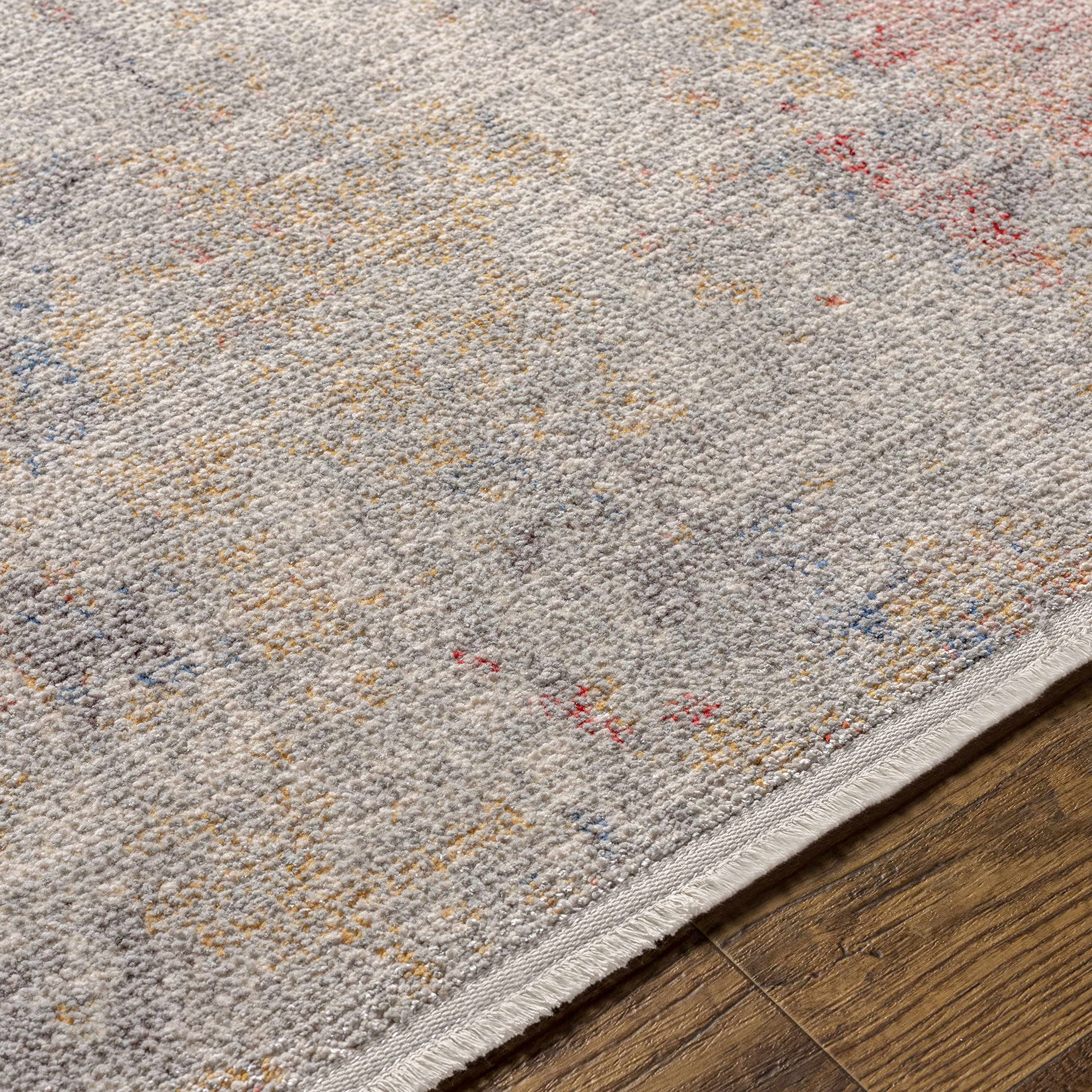 Hauteloom Nile Modern Area Rug for Living Room & Bedroom - Soft Black, Gray, Blue Design - 9'2