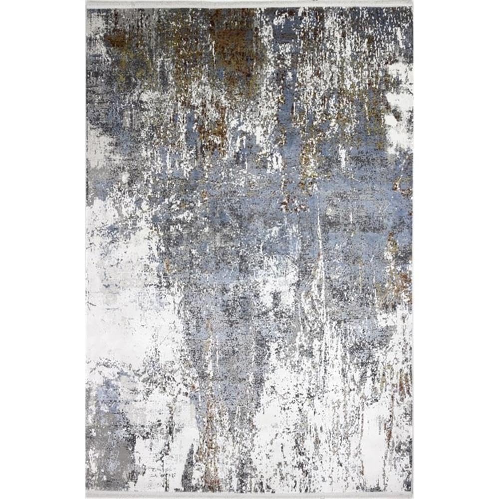Bashian Collection 4' x 6' Luxury Power Loom Area Rug - Soft Viscose & Durable Polyester Blend - Ivory/Rust Runner Rug for Entryway, Living Room, Bedroom - Perfect for Home Decor & High Traffic Areas