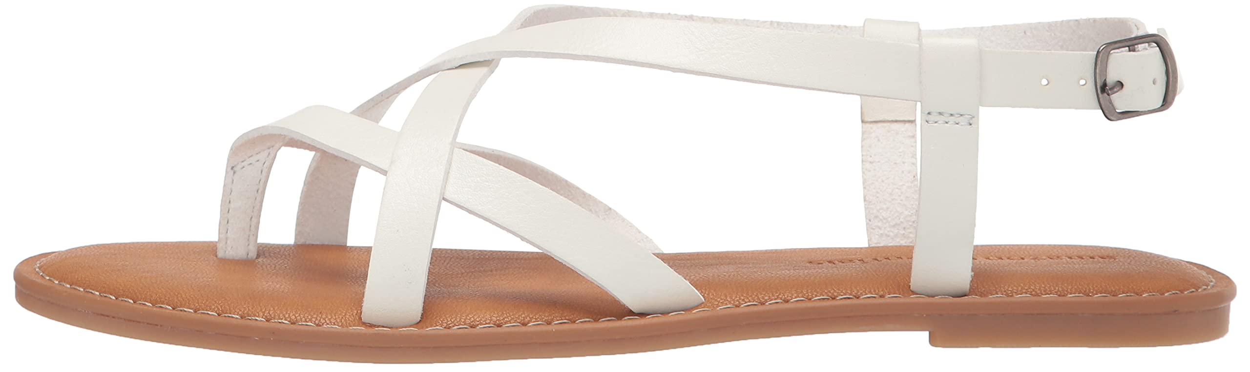 Amazon Essentials Women's Casual Strappy Sandals - Comfortable Summer Flat Sandals for Women, Breathable Lightweight Beach Walking Shoes | Perfect for Vacation, Poolside, and Everyday Wear