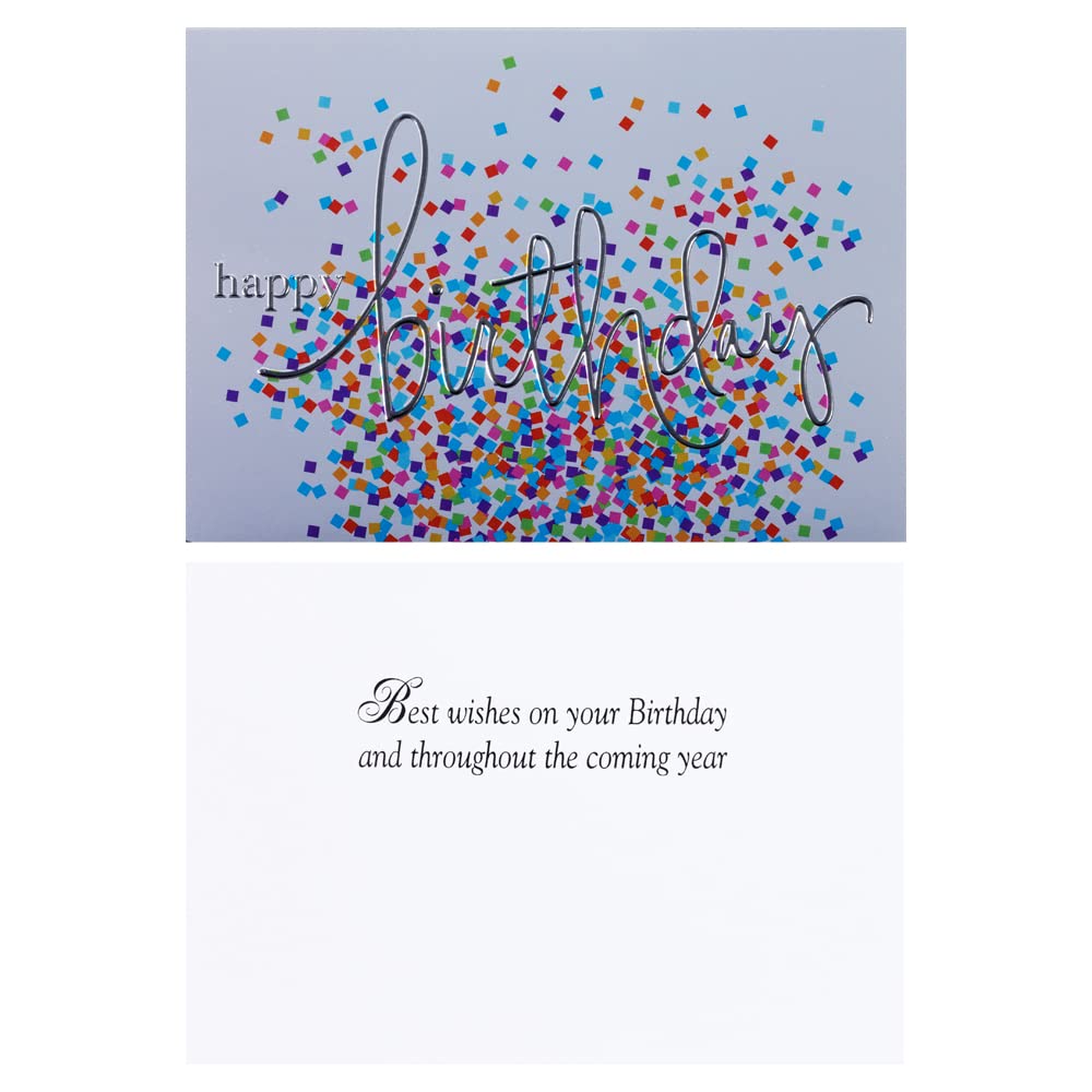 JAM Paper Blank Birthday Card Sets - Happy Birthday Assortment (50/Pack) - Perfect for Parties, Invitations & Greetings