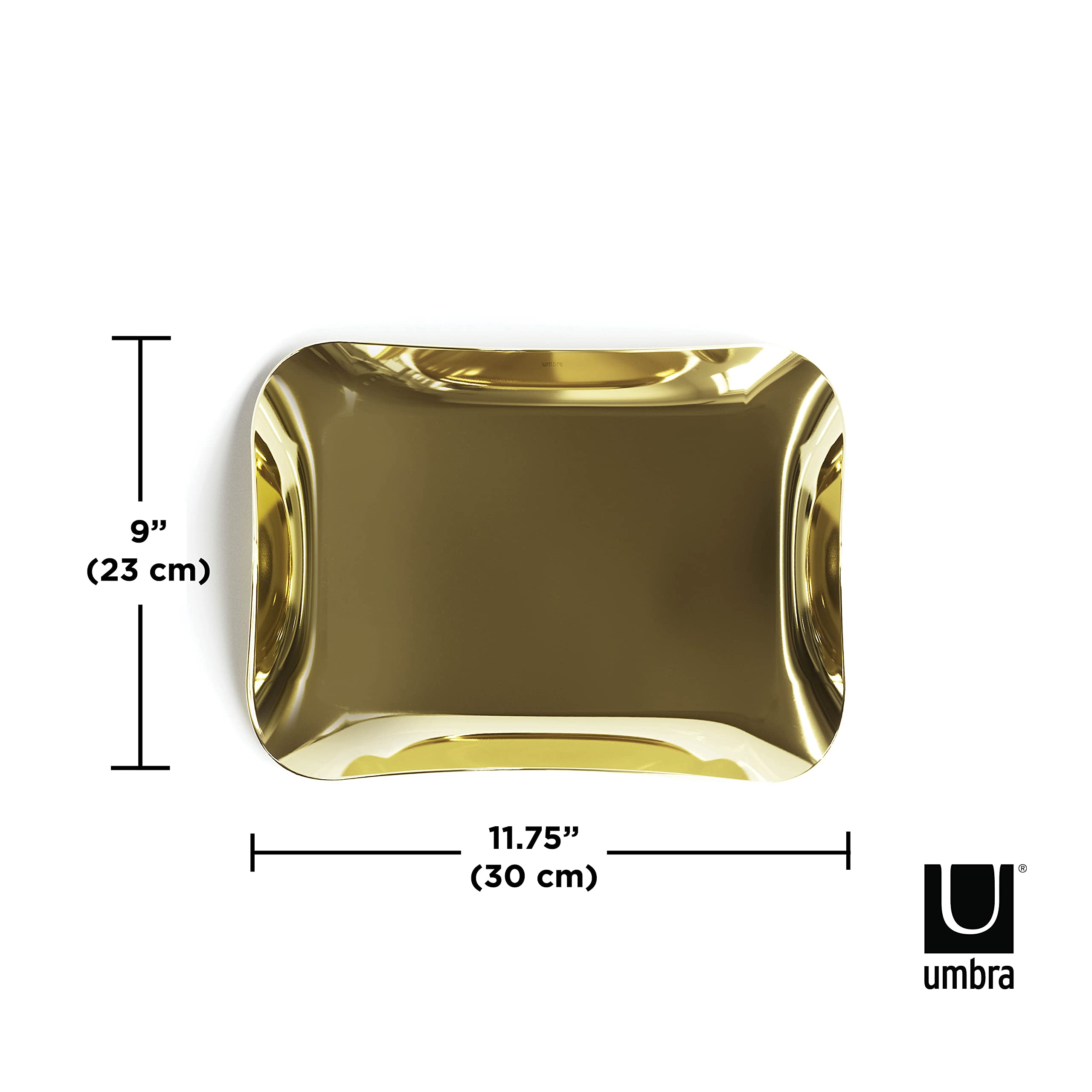 Umbra Brass Wave Tray - Stylish Home Decor for Living Room