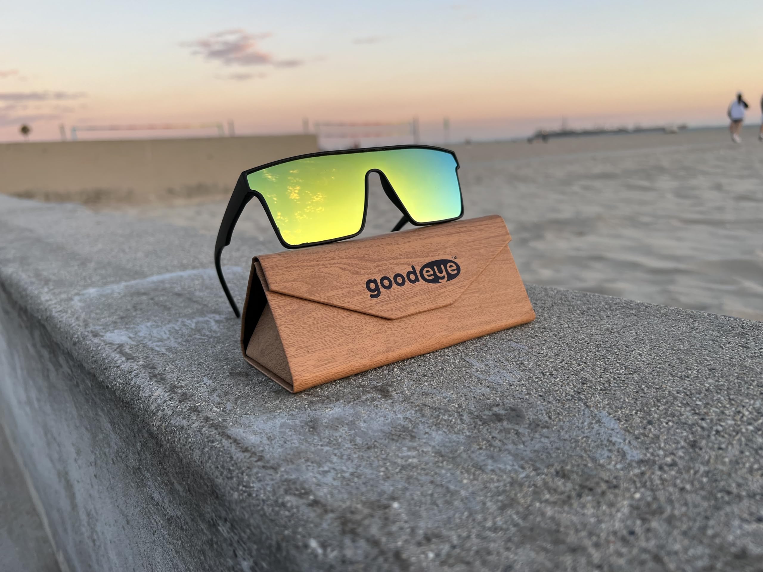 GOODEYE Polarized BOLD PLATED™ Sunglasses - UV Protection Sports & Fashion Mirrored Square Rectangle Shades for Men & Women - Perfect for Driving, Running, Cycling & Outdoor Activities