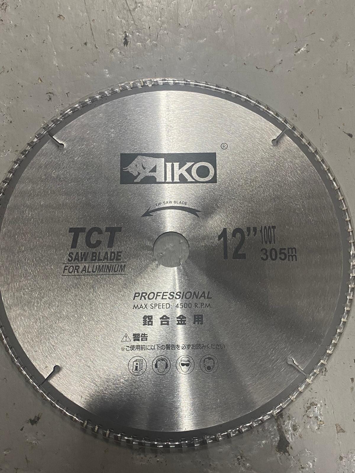 Aiko 12-Inch Aluminum TCT Saw Blade 305mm x 30mm 100 Teeth | Premium Tungsten Carbide Tipped Cutting Disc | Perfect for Wood, Plastic & Metal Cutting | DIY Projects & Professional Use