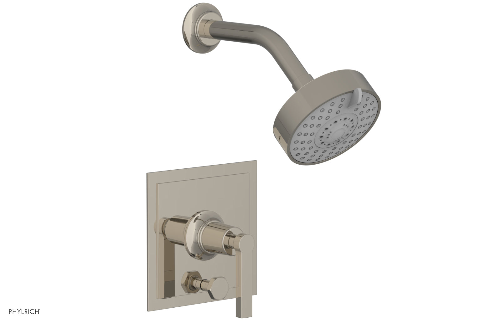 HEX MODERN Pressure Balance Shower and Diverter Set with Lever Handle - Chrome Finish for Bathroom Remodel (No Spout Included) - Perfect for Modern Home Upgrades and Spa-Like Shower Experience