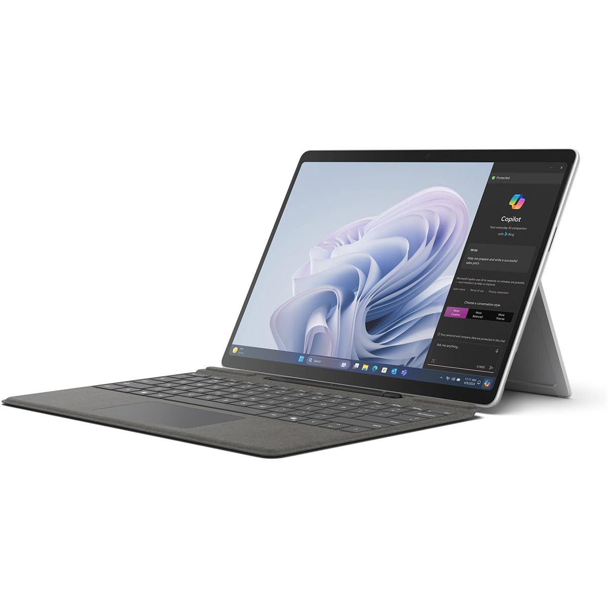 Microsoft Surface Pro 10 Tablet - 13 Inch Touchscreen Laptop - 32GB RAM 256GB SSD - Platinum - Windows 11 Pro - Portable 2-in-1 Device for Work, Study & Creative Projects