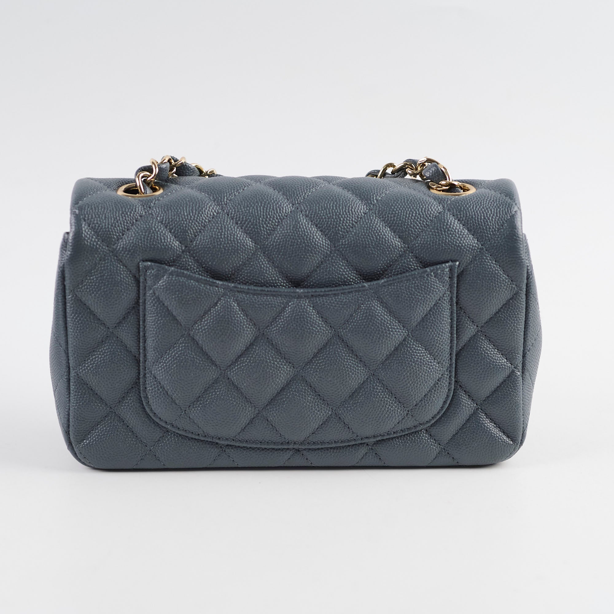 Chanel Caviar Mini Rectangular Flap Bag in Dark Grey - Series 26 | Luxury Crossbody Purse for Women, Perfect for Evening Events & Daily Use