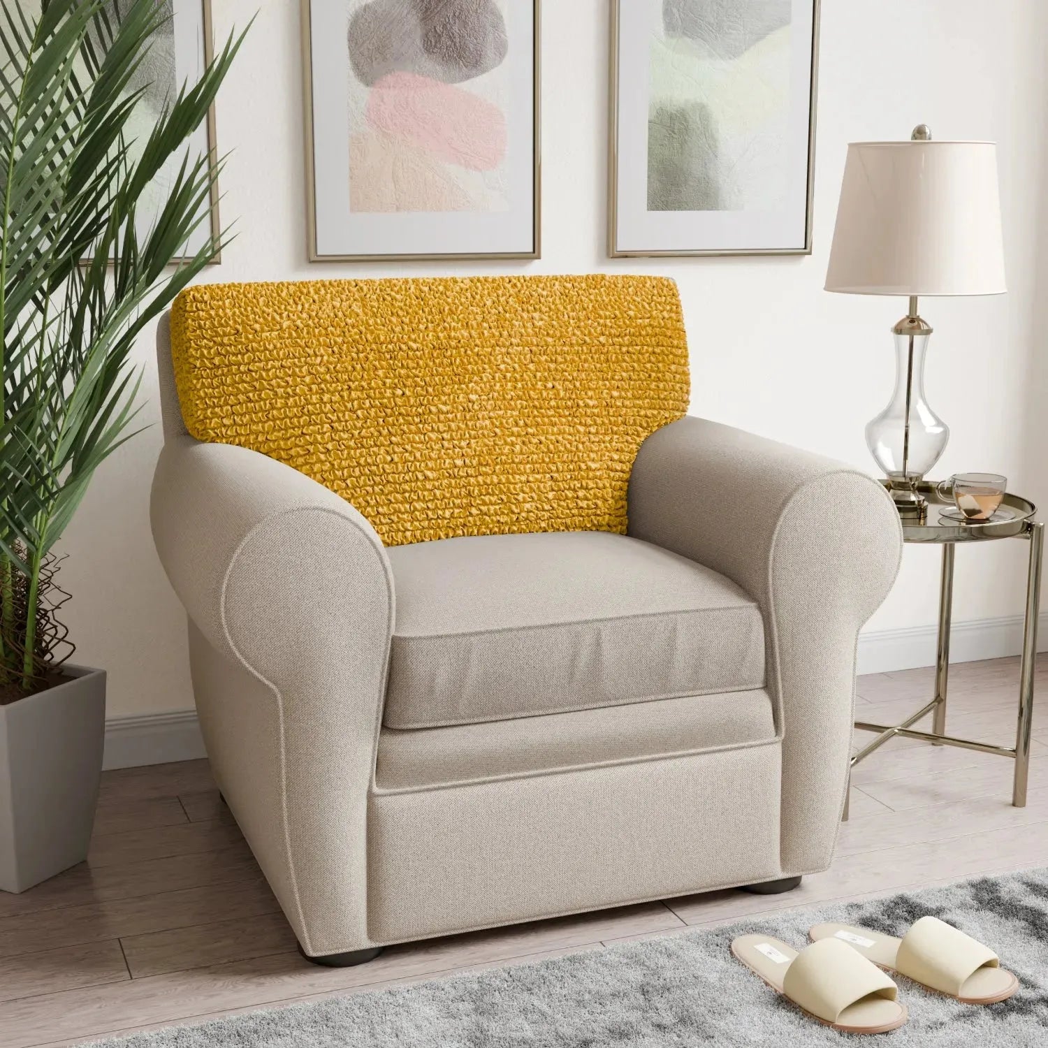 Premium Microfiber Seat Cushion Cover - Soft & Durable Sofa Chair Protector - Perfect for Living Room, Office, or Car Use
