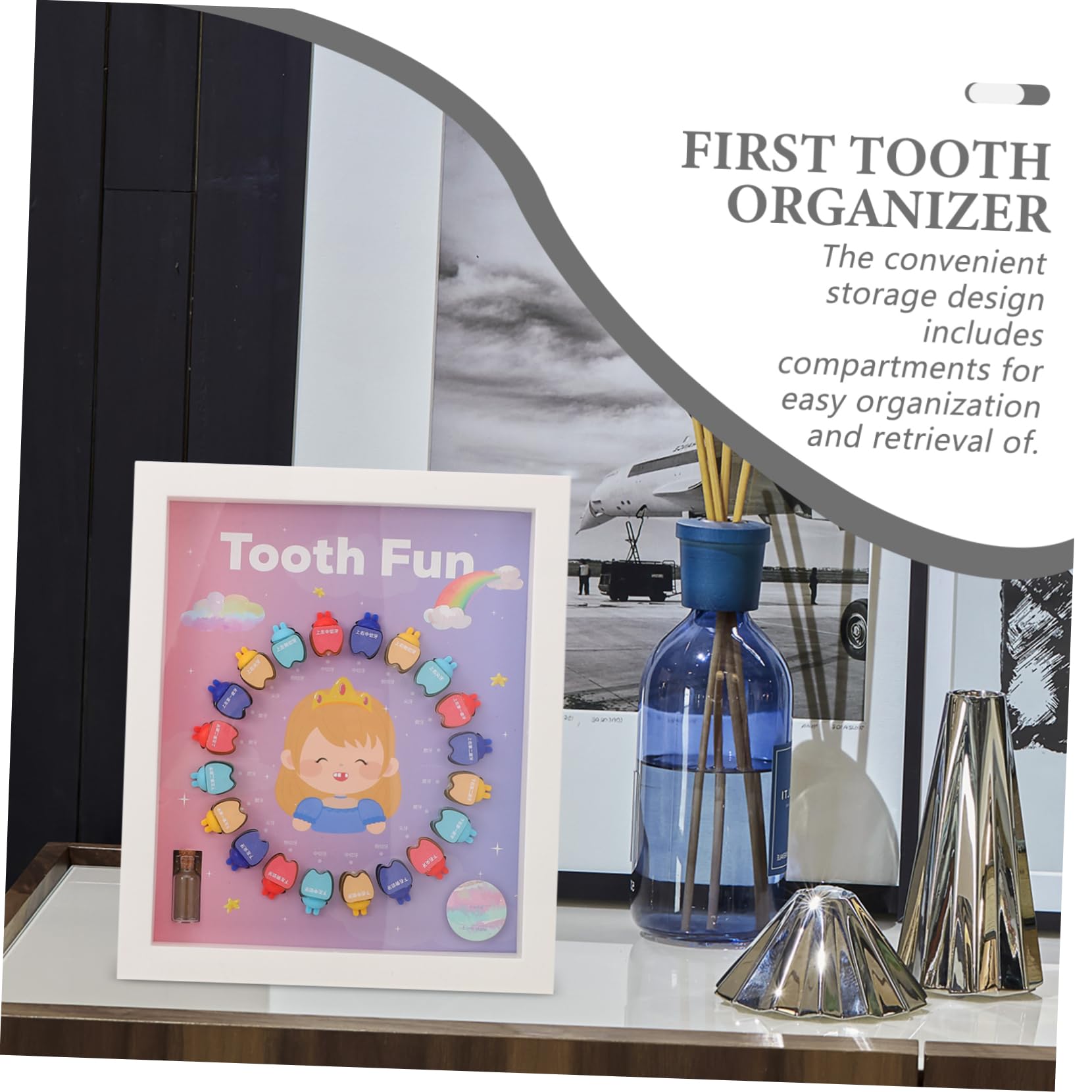 BIUDECO Teeth Storage Box Set - Organizer for Baby Teeth, Fetal Hair & Keepsakes | Durable Tooth Holder for Kids, Secure Container for First Tooth & Milestone Memories | Perfect for Baby Shower Gifts & Childhood Memorabilia Organization