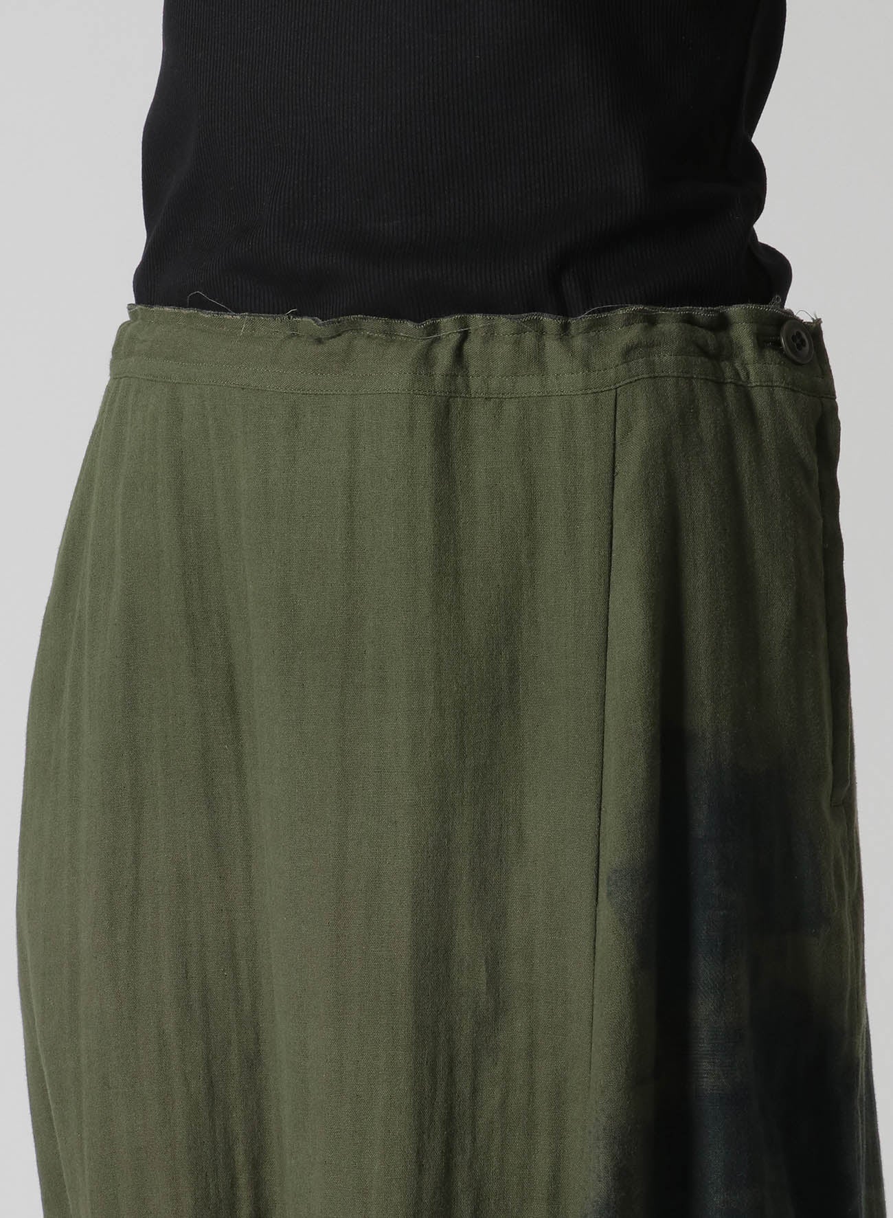 Soft & Breathable Cotton Double Gauze Asymmetrical Pants with Waist Tie - Flowy Blurred Net Print for Casual Wear, Boho Style & Summer Outfits