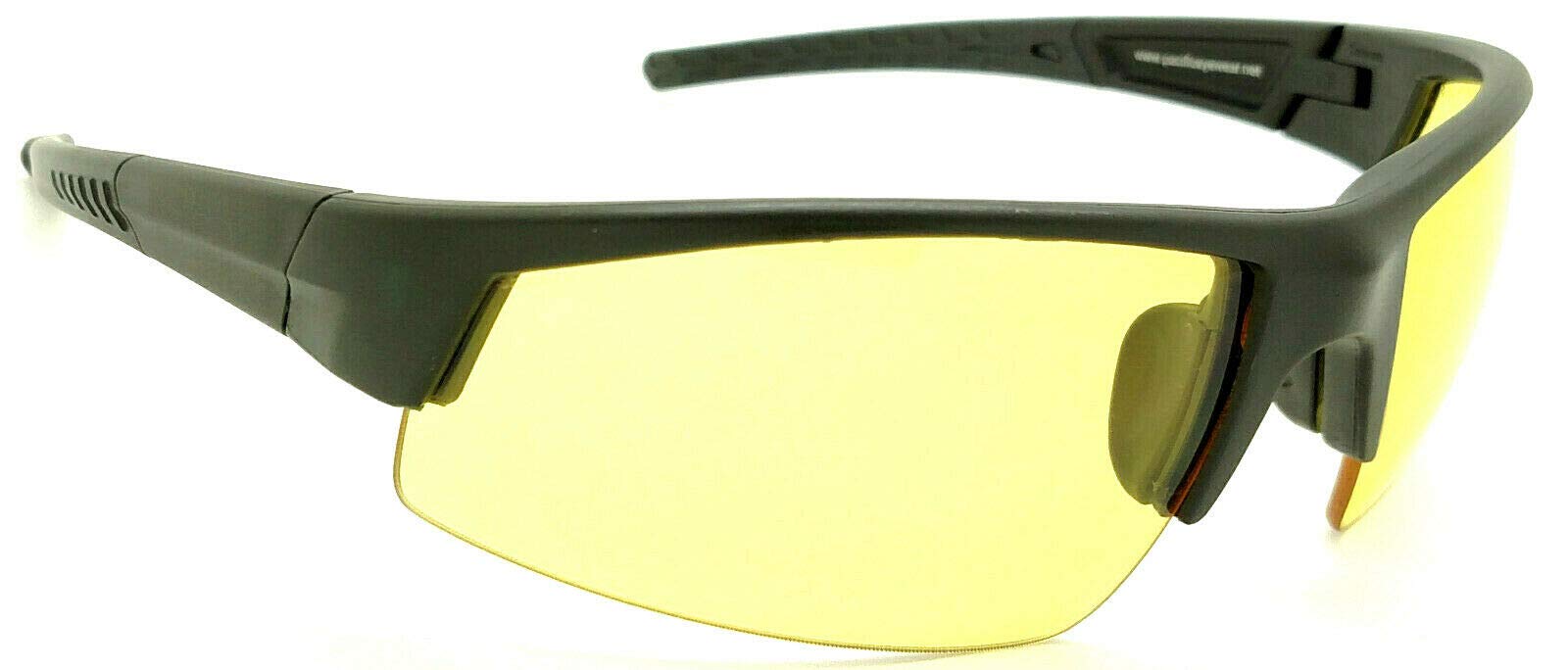 Shooter's Edge Terra-II ANSI Z87.1 Certified Safety Shooting Glasses - Yellow Contrast Lens, Black Frame - Unisex for Outdoor Range, Hunting & Tactical Training
