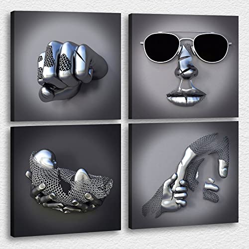 4 Piece 3d Canvas Print-07