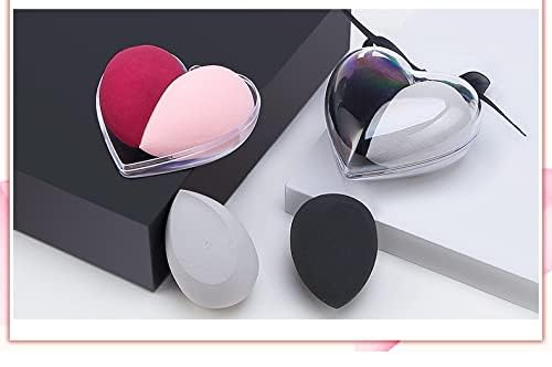 ELIIOUS Heart Shape Makeup Sponge Set - Foundation Blender Beauty Sponge for Liquid, Cream & Powder - Flawless Face Makeup Application - Perfect for Daily Makeup, Contouring & Professional Use