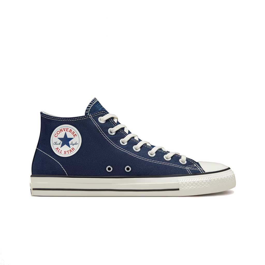 Converse CTAS Pro Mid Canvas Sneakers for Men & Women - Navy/Black High Top Shoes for Casual Wear, Skateboarding & Street Style