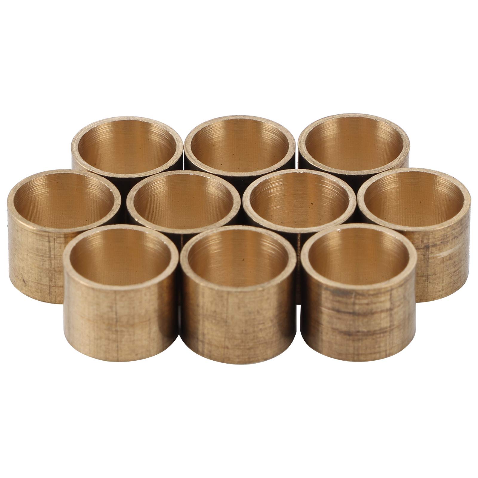 Premium Pool Cue Ferrules - 10MM Corrosion-Resistant Brass Billiard Tips with Low Permeability & Anti-Chipping Copper (No Teeth) for Professional Snooker & Pool Players - Perfect for Tournament Play & Home Game Rooms