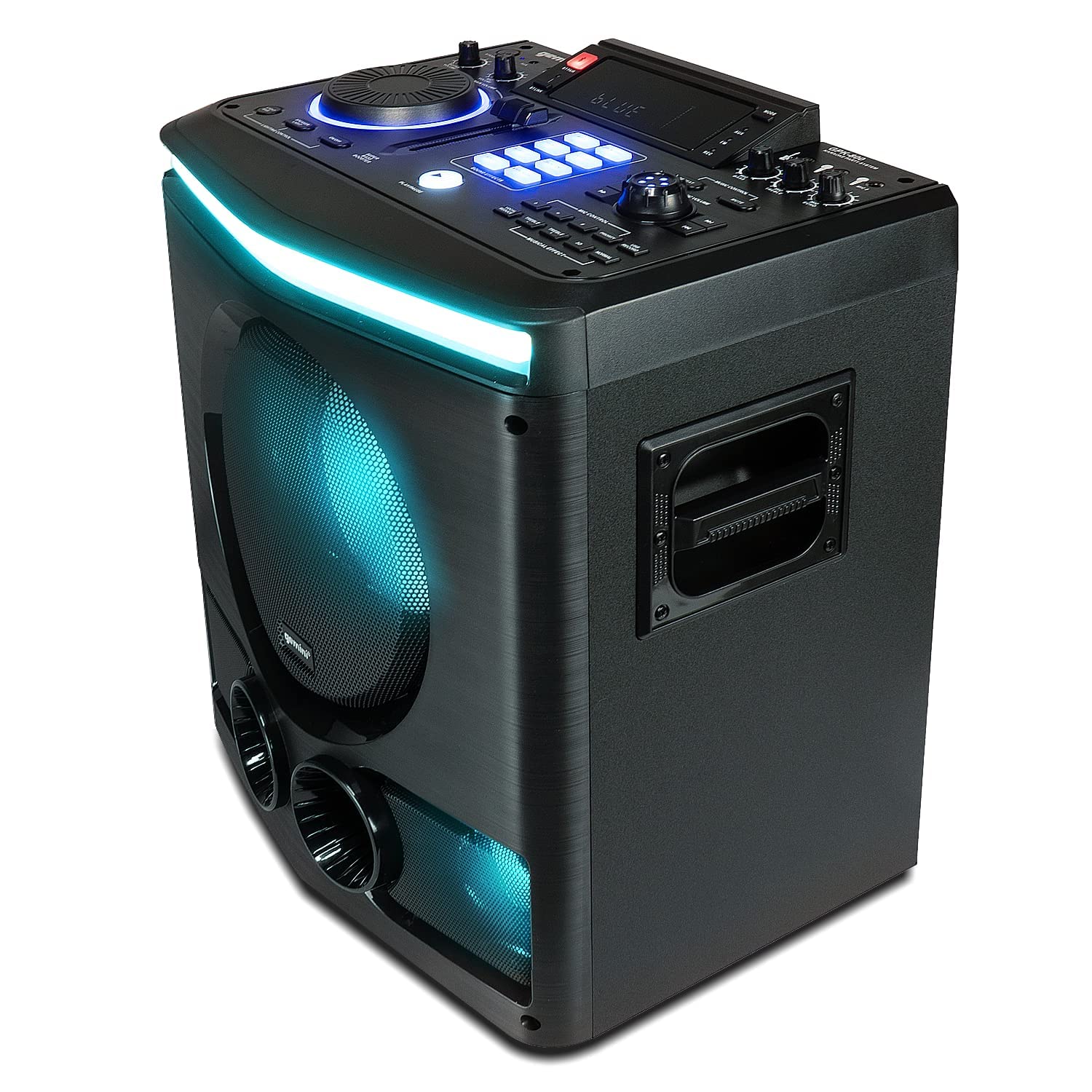 Gemini Sound GPK-800 2400W Bluetooth Karaoke Speaker with USB, FM Radio, Dual Mic Inputs, Multi-Color LED Lights & DJ Sound Effects - Perfect for Home Parties, Events, and Entertainment