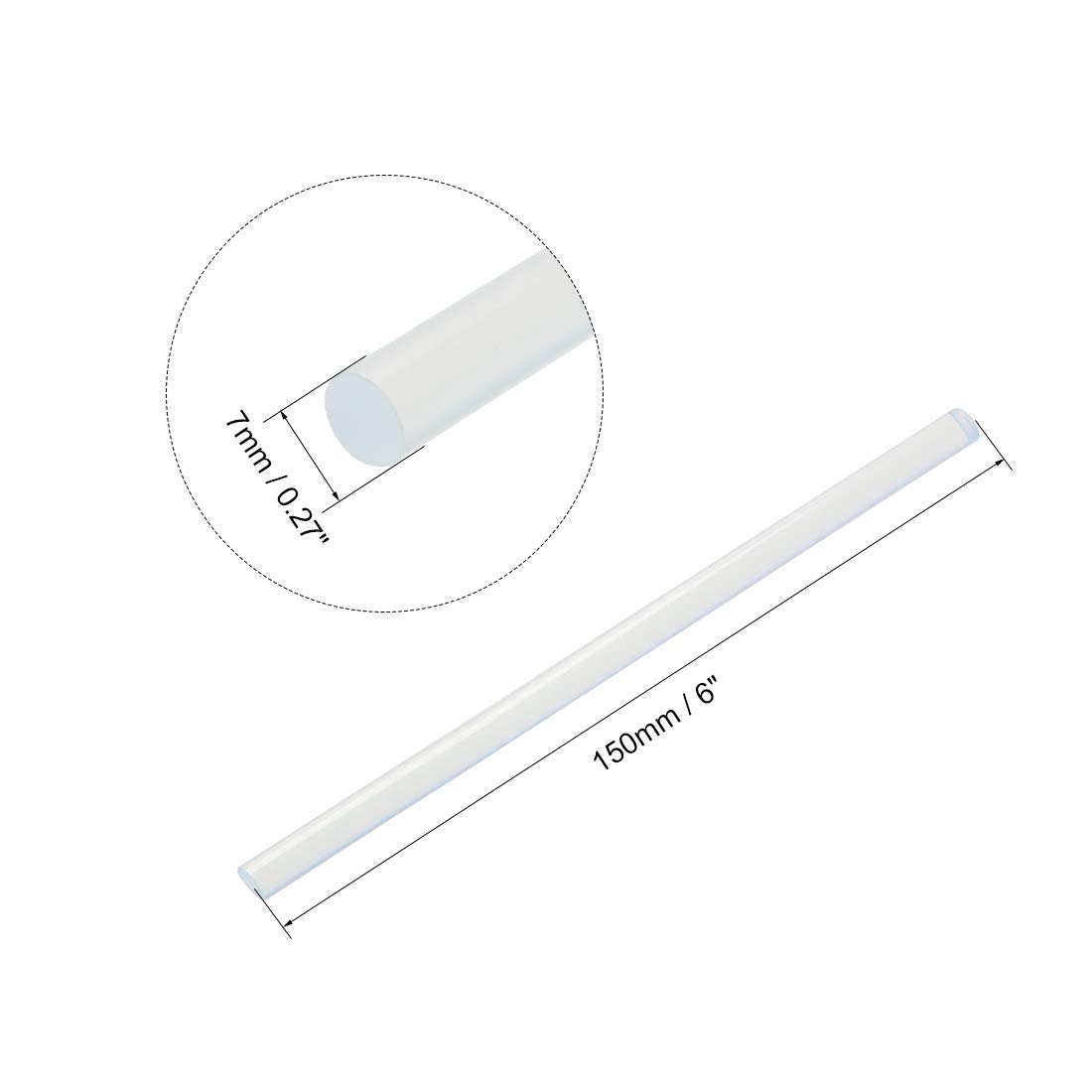 uxcell Mini Hot Glue Gun Sticks 6-inch x 0.27-inch, Clear 15pcs - Perfect for DIY Crafts, Home Repairs & School Projects