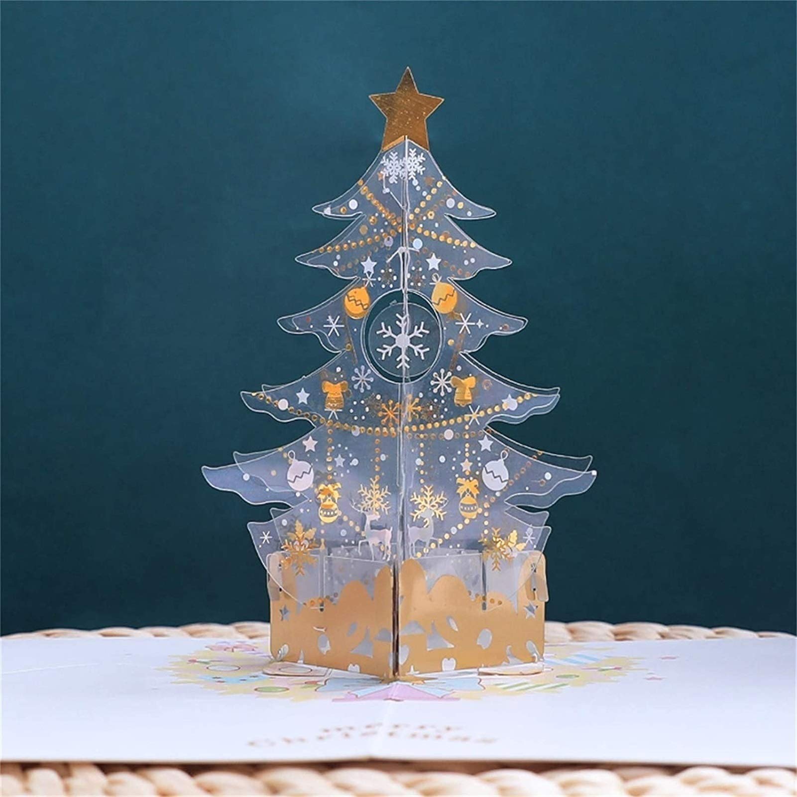 GIAOYAO 3D Handmade Christmas Greeting Cards - Festive Holiday Thank You Cards with Pop-Up Designs | Perfect for Holiday Gifts, Office Parties & Family Celebrations
