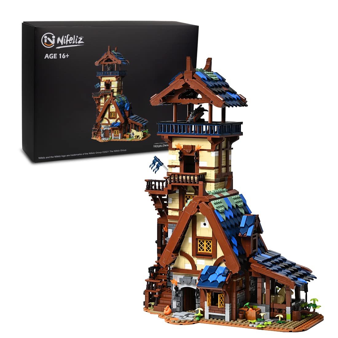 Nifeliz Medieval Observation Tower Building Kit - 3061 PCS Castle Model Set for Adults, Teens & Kids | Perfect for Display, Collecting & Creative Play | Great Gift for History & Architecture Enthusiasts