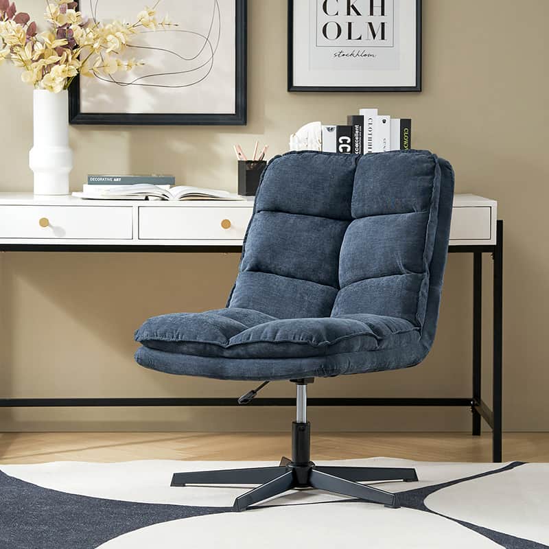 Simon Armless Office Chair with Thick Cushion - Ergonomic Comfort for Home Office, Study, and Workspace - Perfect for Long Hours of Sitting