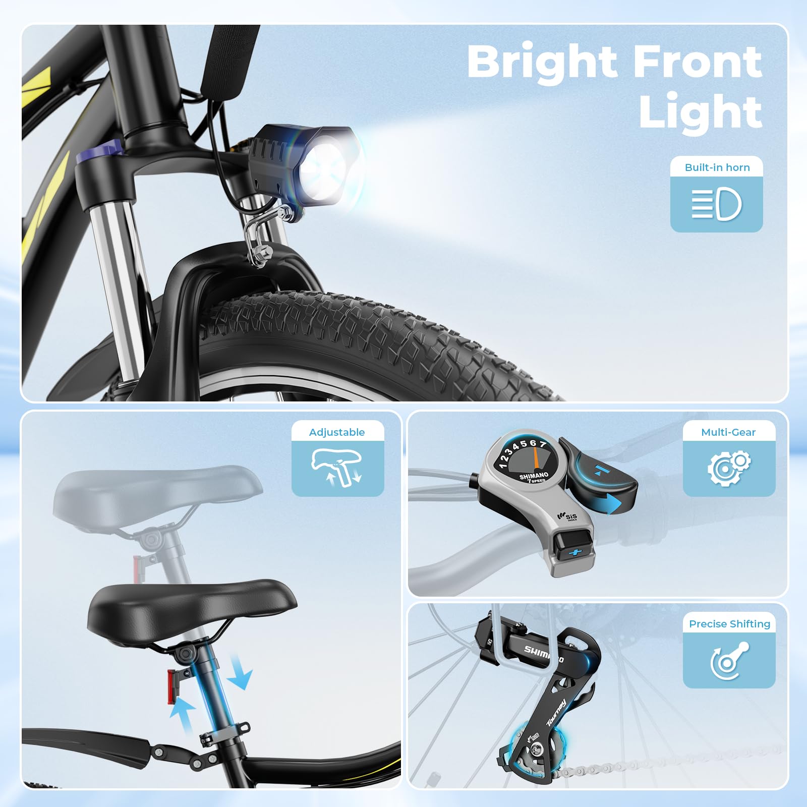 Jasion 750W Electric Bike for Adults - 27.5