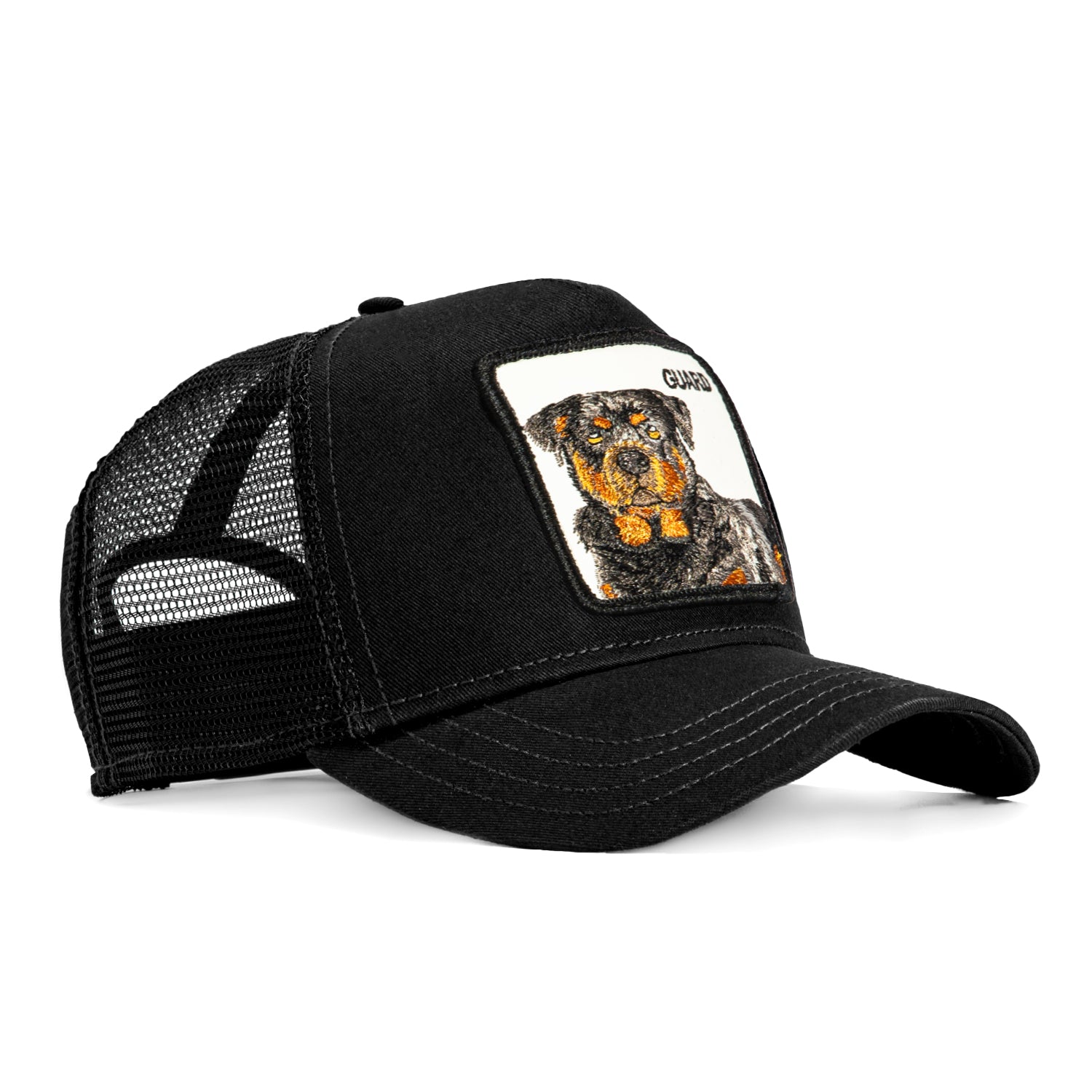 Goorin Bros The Guard Dog Adjustable Trucker Snapback Hat - Black | Vintage Style Baseball Cap for Men & Women | Perfect for Outdoor Activities, Sports & Casual Wear