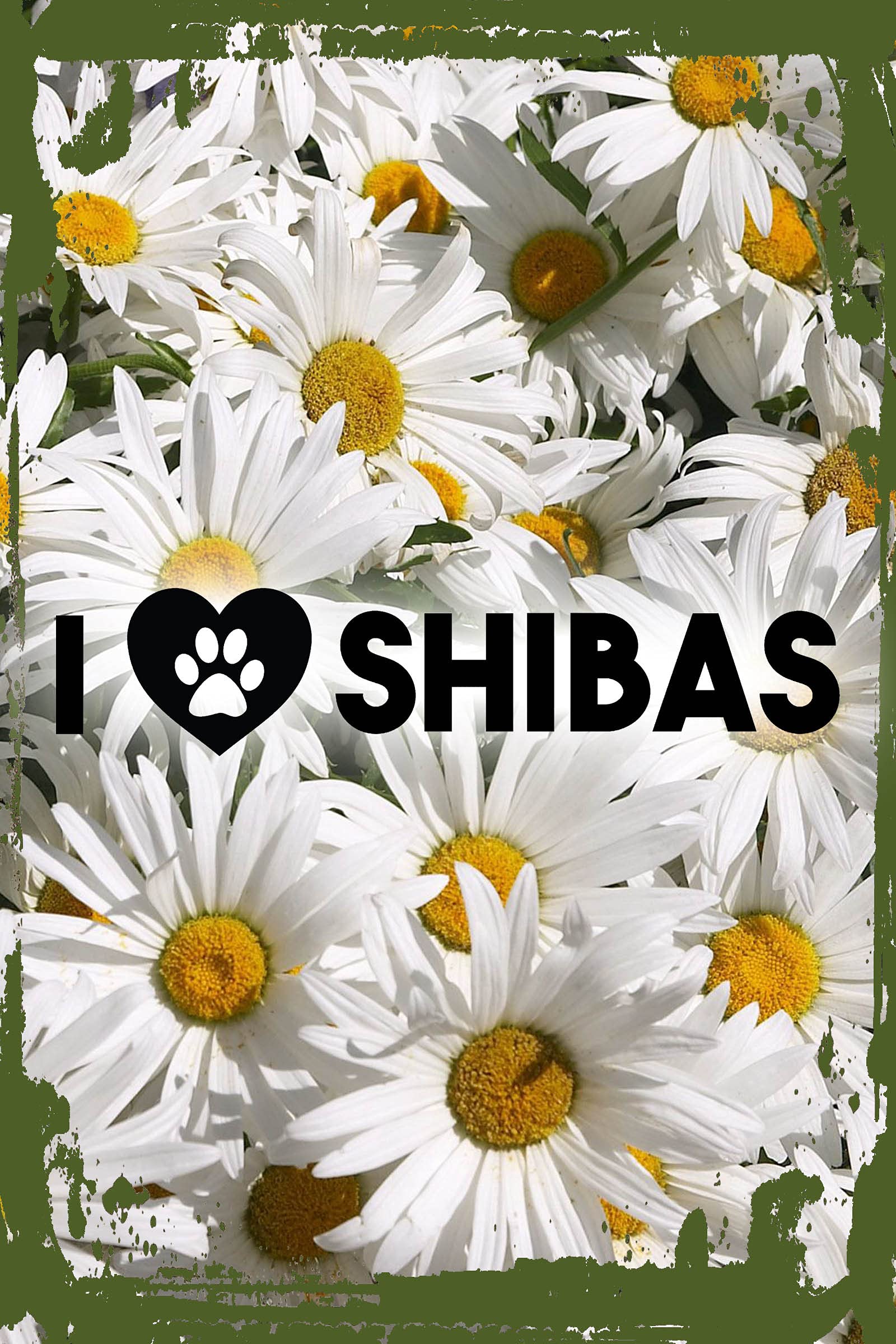 Funny Daisy Flower Wall Art with Paw Print - Heart Shaped Dog Lover Sign for Pet Owners, 8x12 Inches Hanging Home Decor - Perfect Gift for Dog Lovers & Animal Enthusiasts (Ideal for Living Room, Bedroom, or Office Wall Decor)