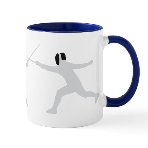 White/Navy Inside - Fencing Mug
