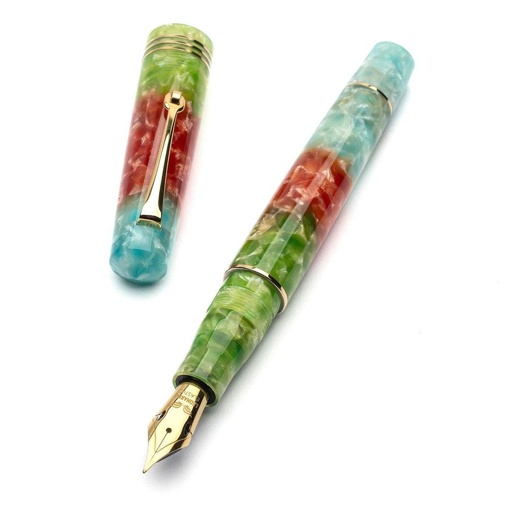 Leonardo Momento Zero Stainless Steel Fountain Pen - Premium Writing Instrument for Calligraphy, Note Taking & Gift Giving - Pura Vida Collection