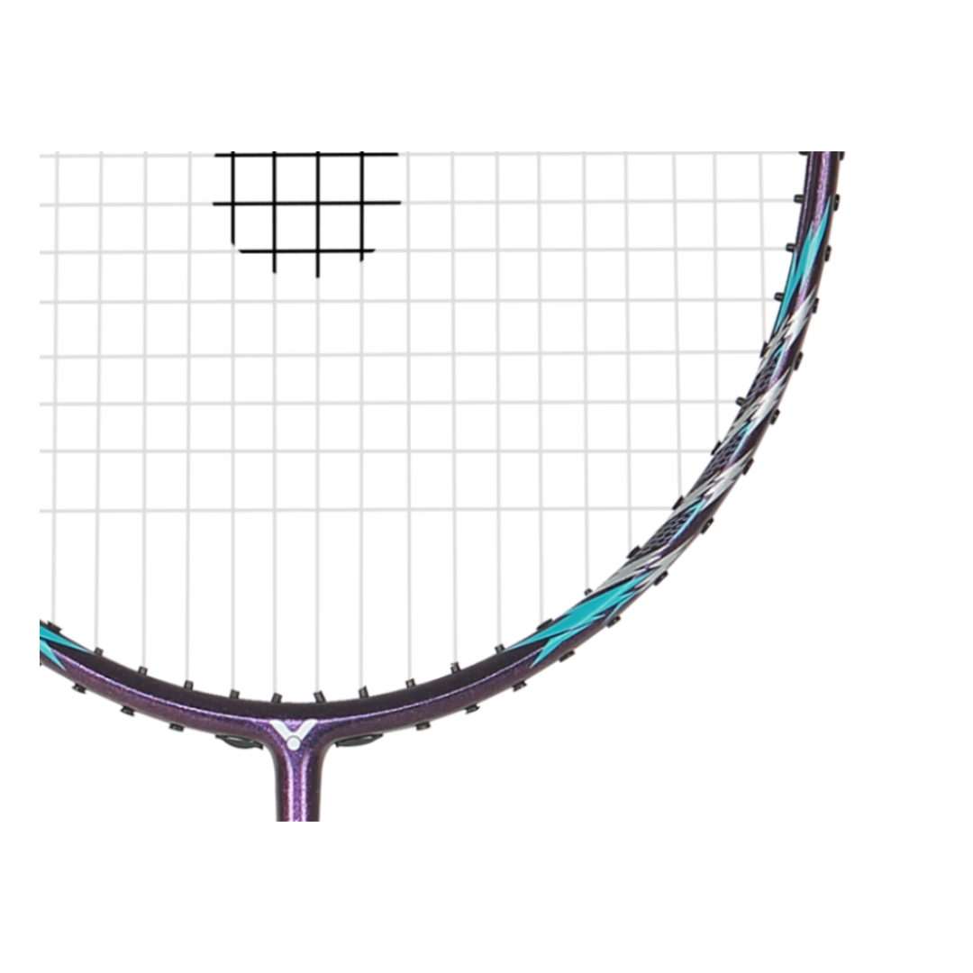 Victor Auraspeed 30H Strung Badminton Racket - Dark Purple | Lightweight Carbon Fiber Badminton Racquet for Advanced Players | Perfect for Singles & Doubles Tournaments, Training & Recreational Play