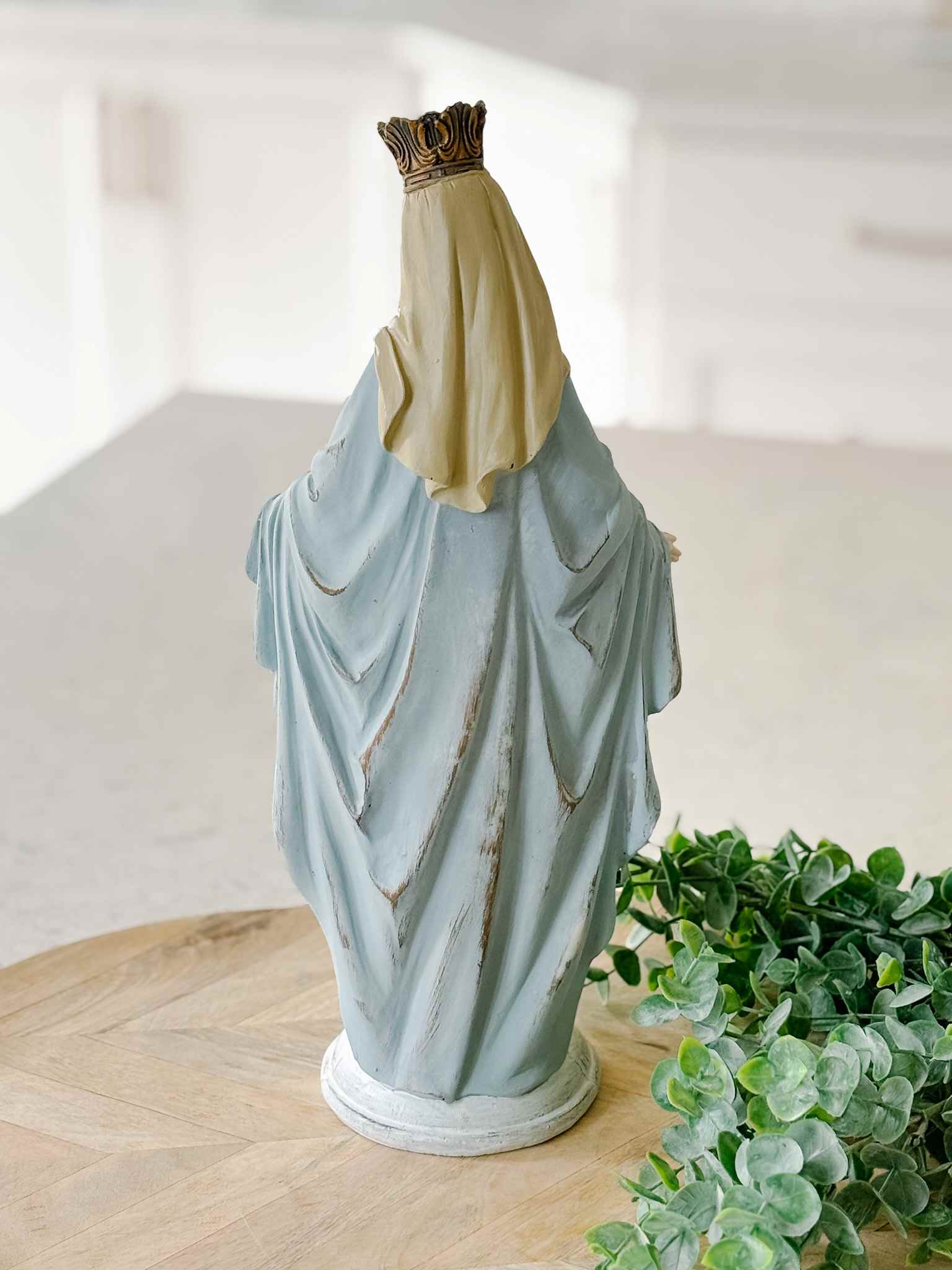 Mary Mother of the Church Statue - Handcrafted Religious Figurine for Home Altar, Catholic Devotion & Spiritual Decor