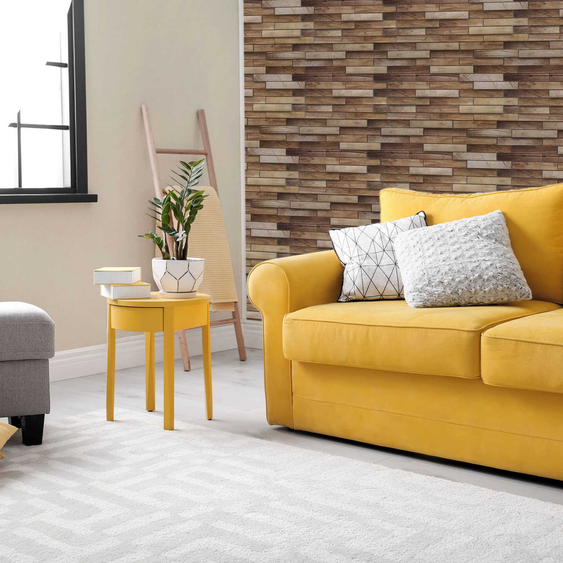 3D Wall Panels for Home & Office Decor - Wood Nut Style PVC Wall Covering (10 Pack, Covers 51 sq ft) | Modern Interior Design for Living Room, Bedroom & Workspace