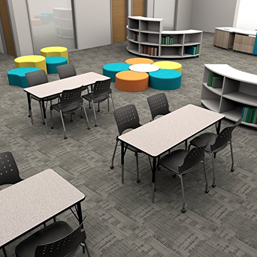 Adjustable Height Classroom Activity Table for Kids & Adults - Durable Rectangular Study & Craft Table for School, Home, Office & Playroom - Perfect for Learning, Arts & Crafts, Group Projects & Homeschooling