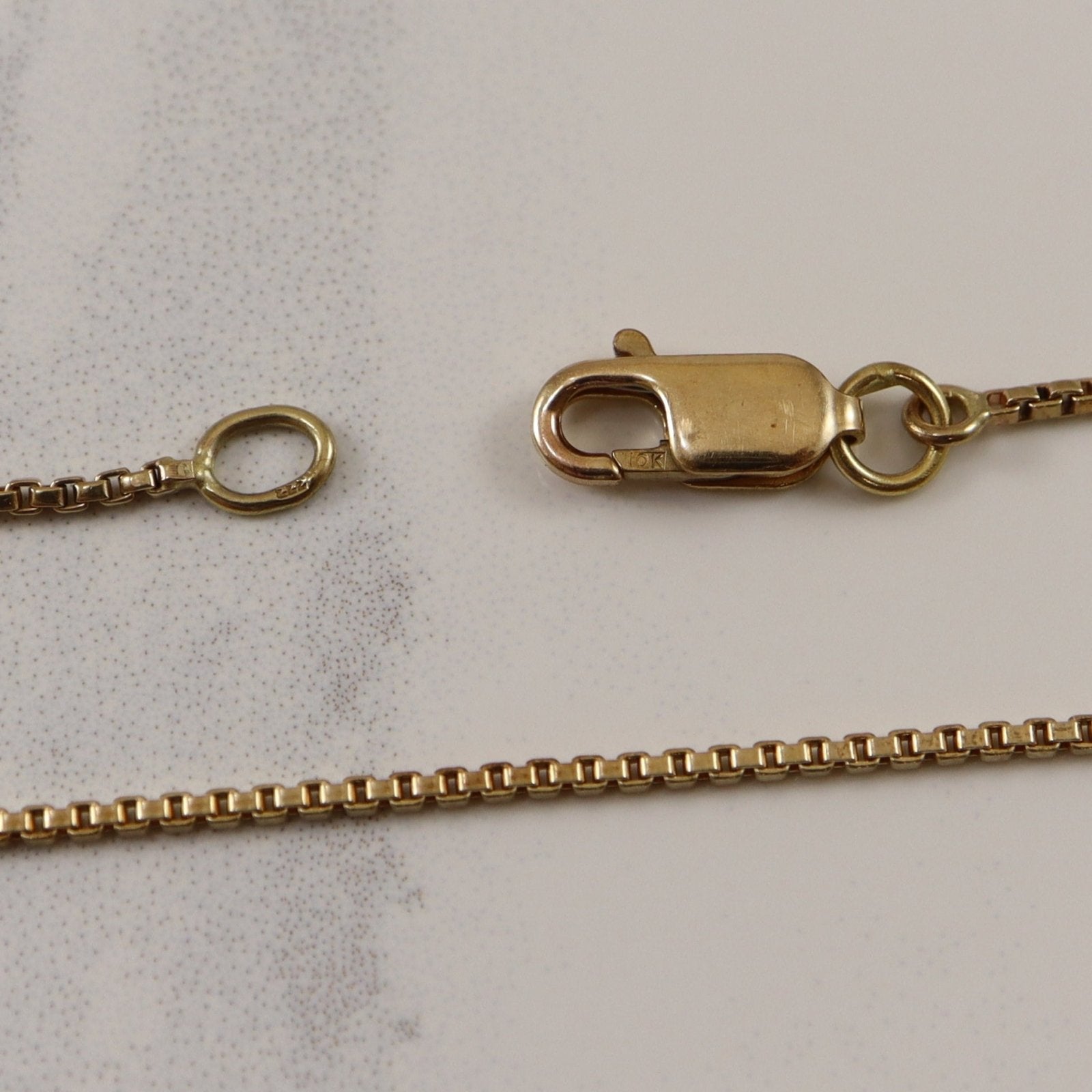 10K Yellow Gold Box Chain Necklace - 18.5 Inches | Elegant Jewelry for Women, Perfect for Everyday Wear, Gifts & Special Occasions