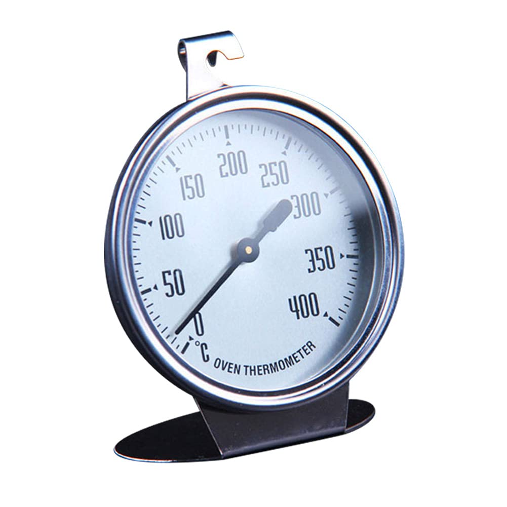 Large Dial Oven Thermometer with Black Indicator - Accurate Baking & Cooking Thermometer for Home, Kitchen, BBQ, and Grilling