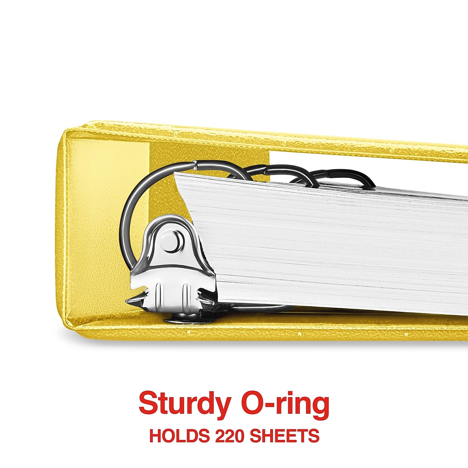 Staples Standard 1 Inch 3-Ring View Binder - Yellow | School, Office & Home Organization Supplies for Documents, Reports & Projects