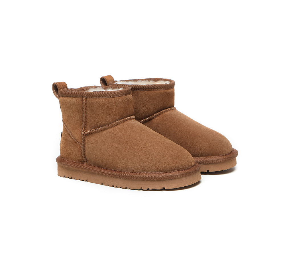 Australian Shepherd® Kids UGG Boots - Genuine Sheepskin Wool Mini Noel for Winter Warmth & Comfort - Perfect for Indoor & Outdoor Play, School, and Cold Weather Adventures