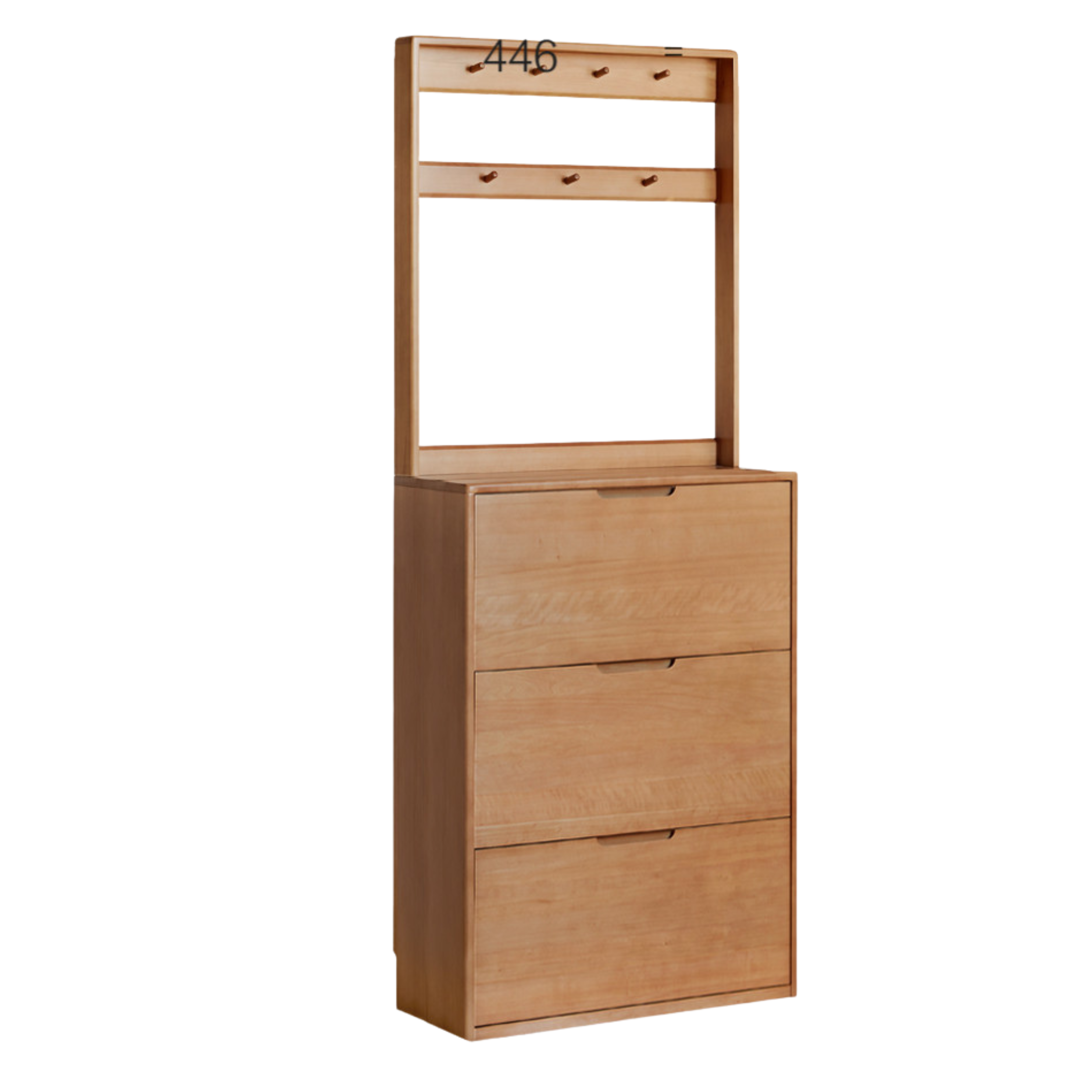 Solid Wood Shoe Cabinet - Thin Oak & Poplar Entryway Storage Organizer for Home, Porch, and Doorway | Perfect for Small Spaces & Clutter-Free Entry